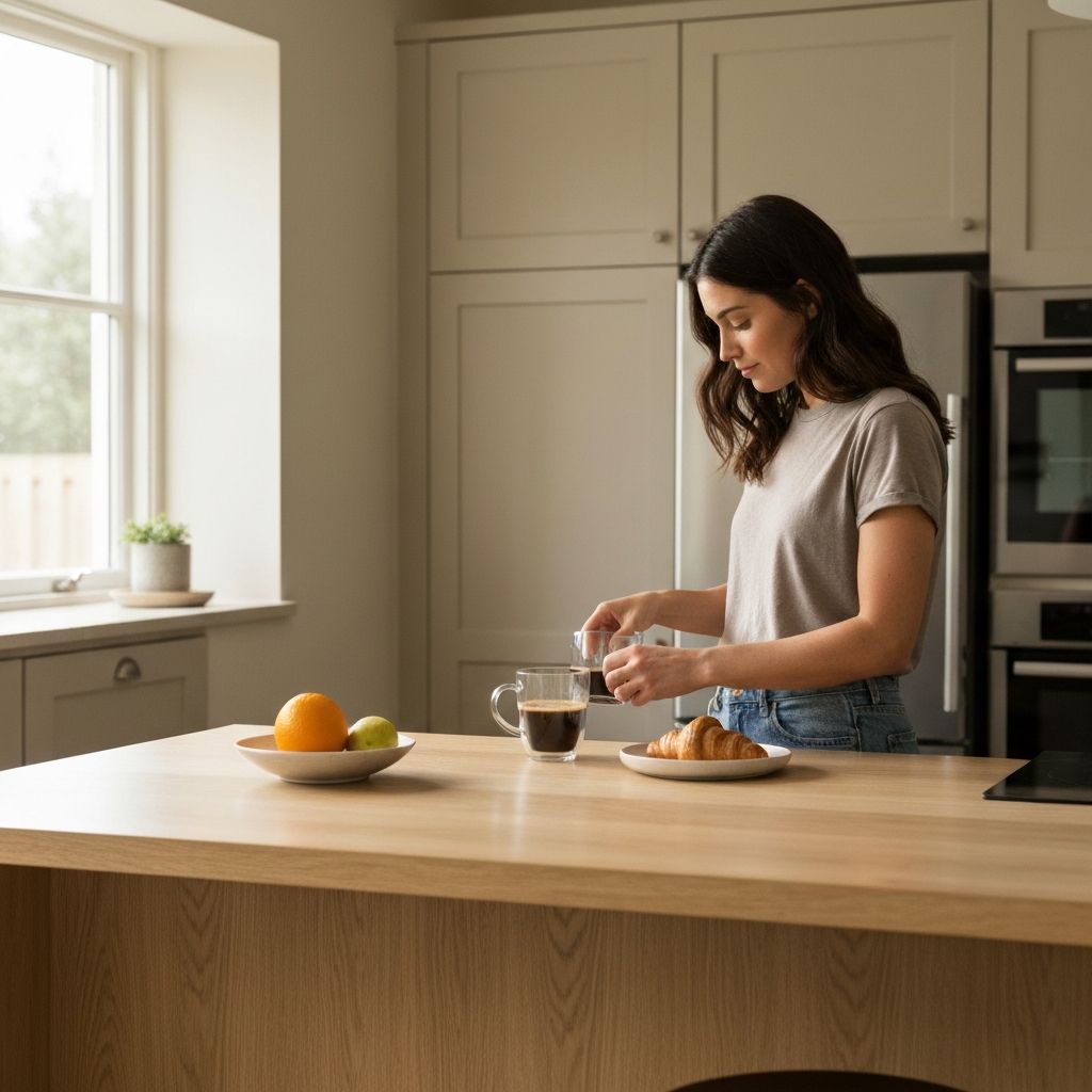 Morning routine moment